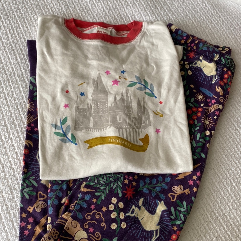 Mini Boden Hogwarts Harry Potter long john pajamas